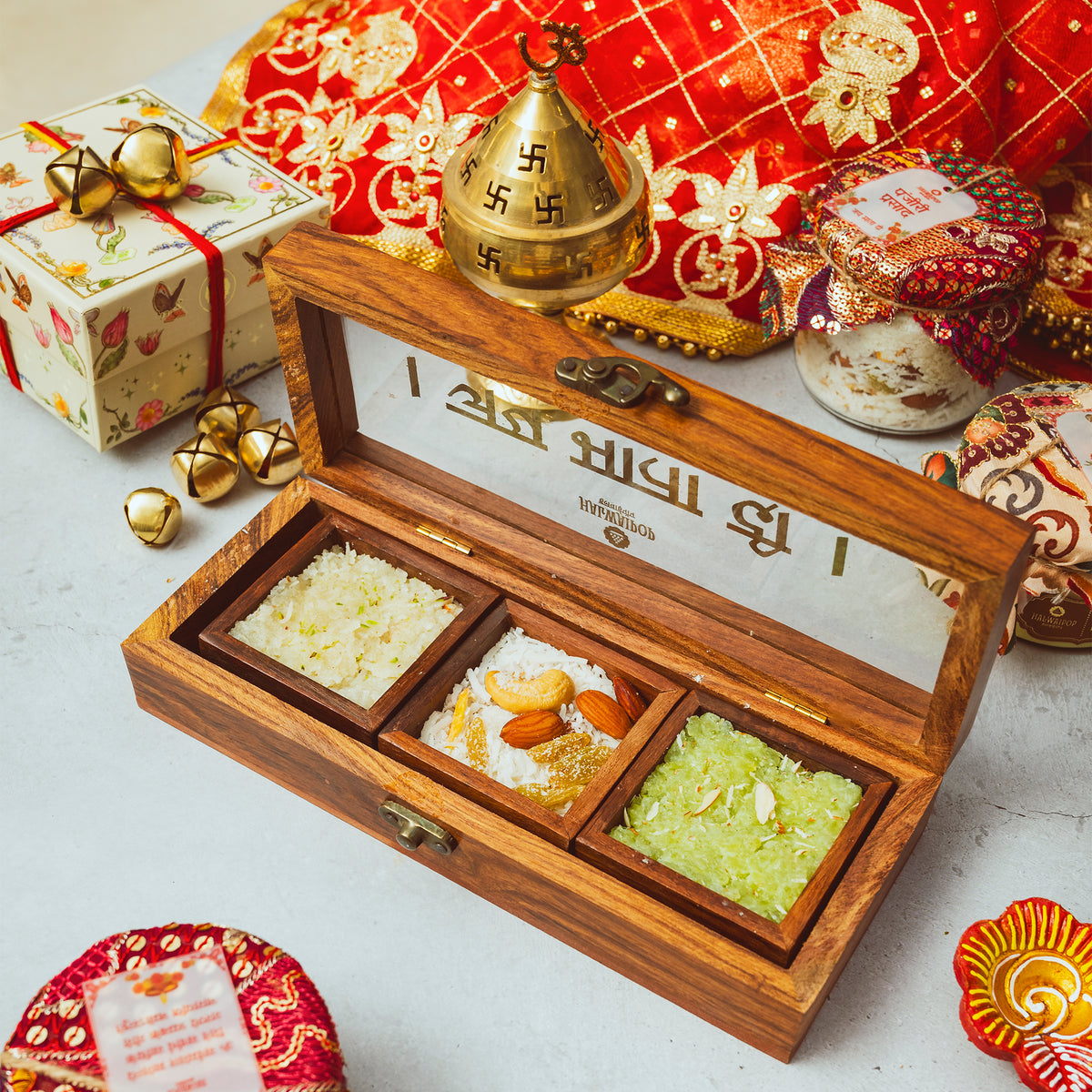 Wooden Glass box of 3