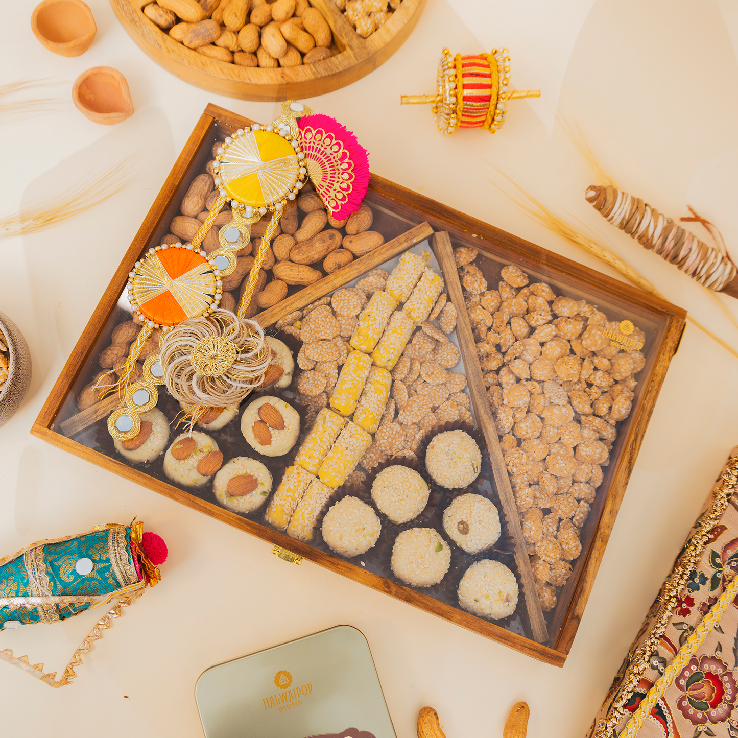 Lohri Wooden Platter