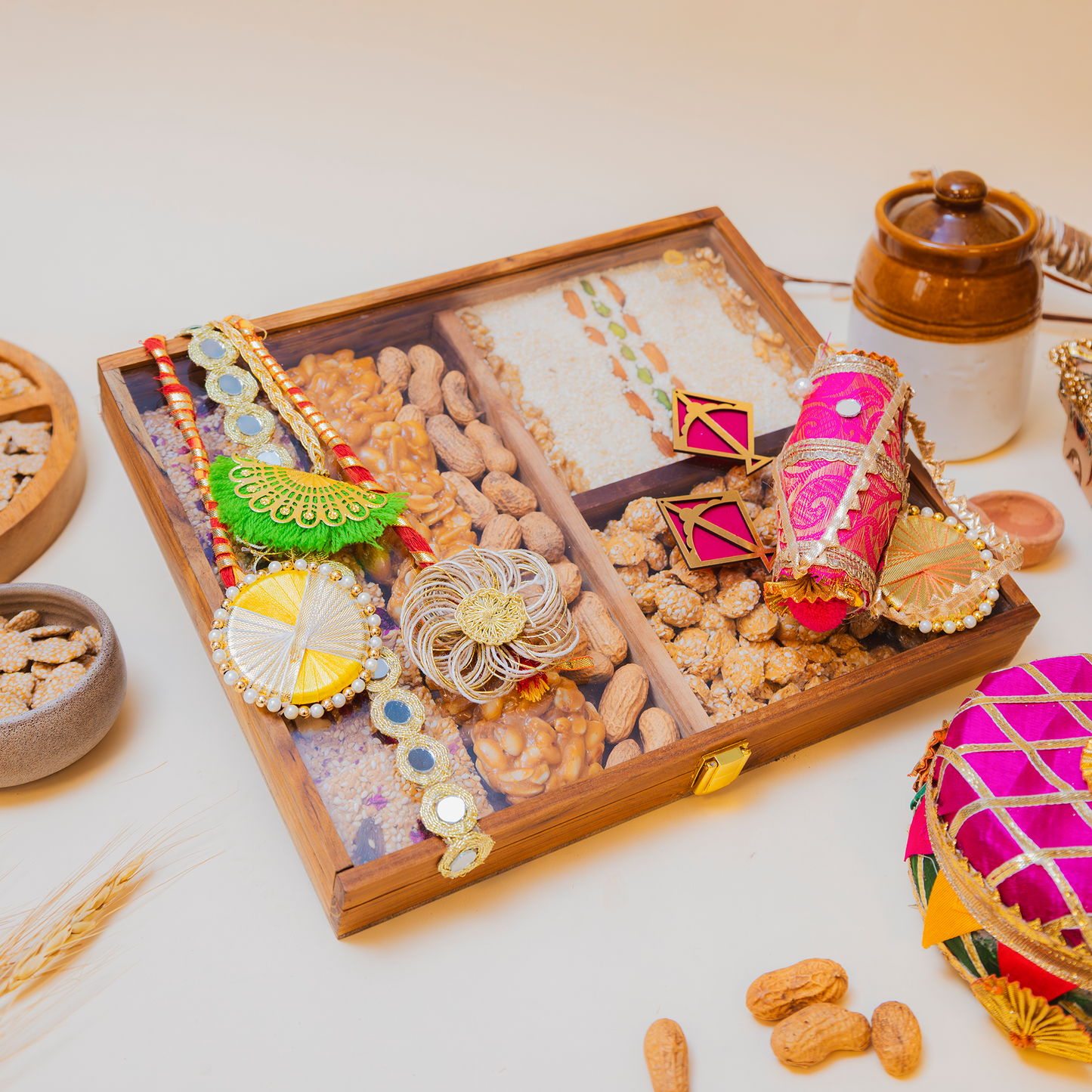 Lohri Chikki Wooden Box