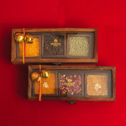 Wooden Glass box of 3