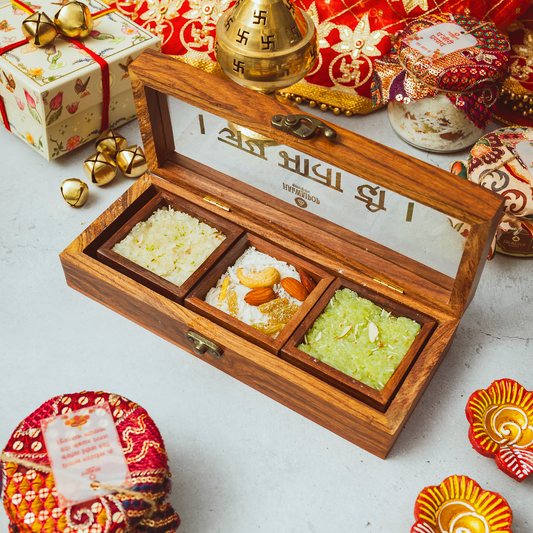 Navratri Special- Wooden Glass Box