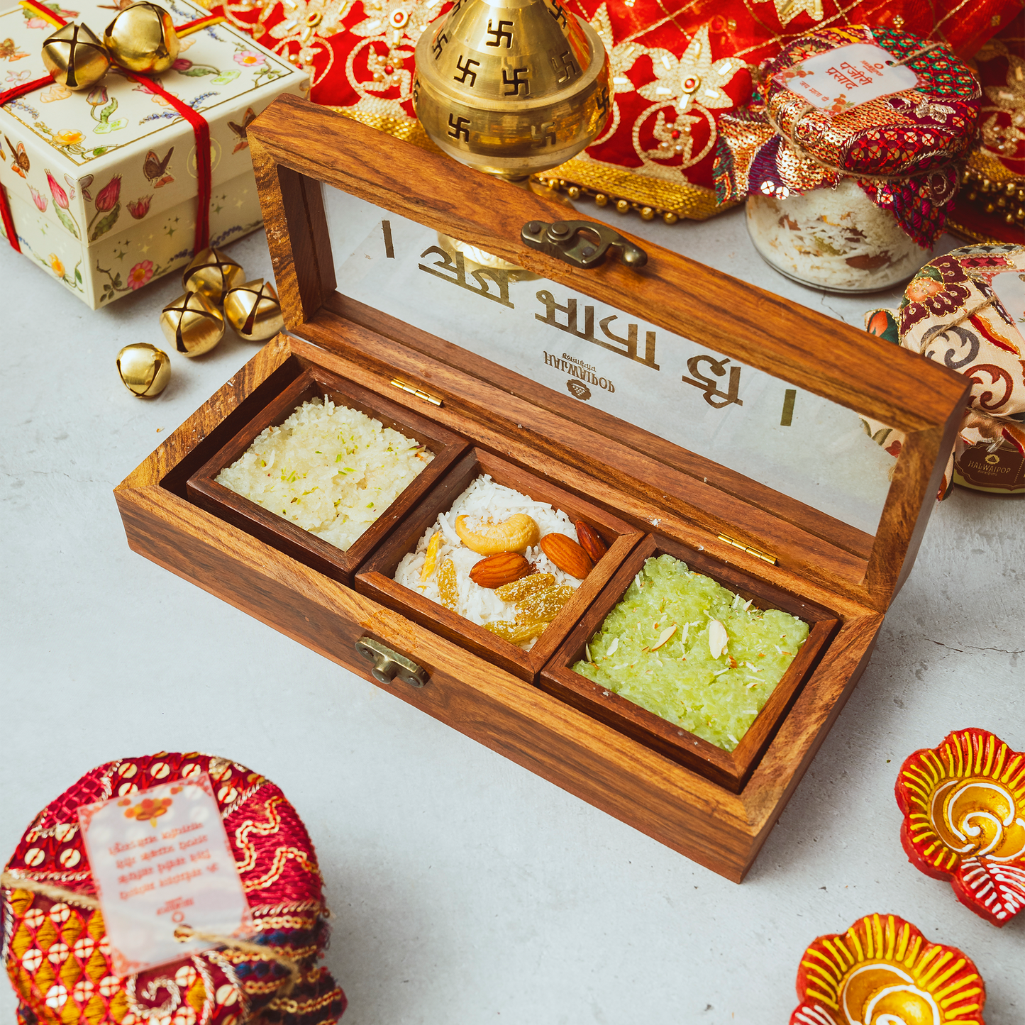 Navratri Special- Wooden Glass Box