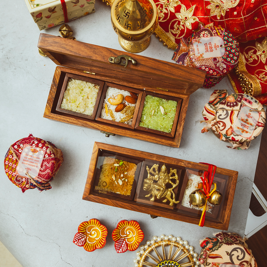 Navratri Special- Wooden Glass Box